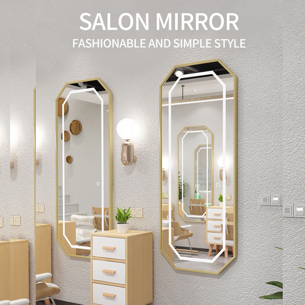 Hexagon Salon Vybavenie a nábytok Komoda Styling Barber Salon zrkadlo so svetlom