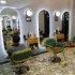 Vlastná prenosná toaletná podlaha Moderné kompaktné holiace steny LED Full Salon Mirror