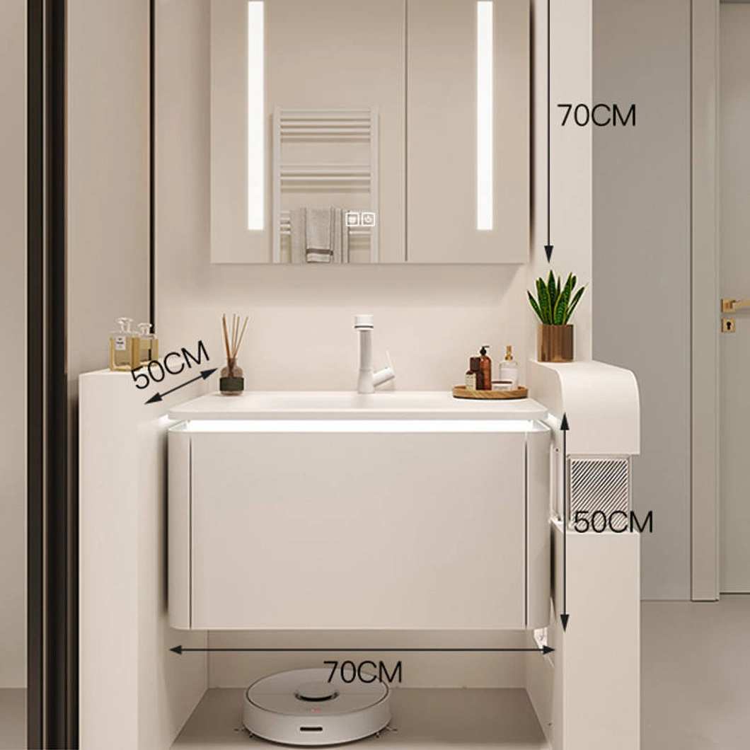 Luxusná nástenná plávajúca skrinka Kúpeľňová toaleta Moderný hotel Mramorová Jednoumývadlová Kúpeľňová skrinka