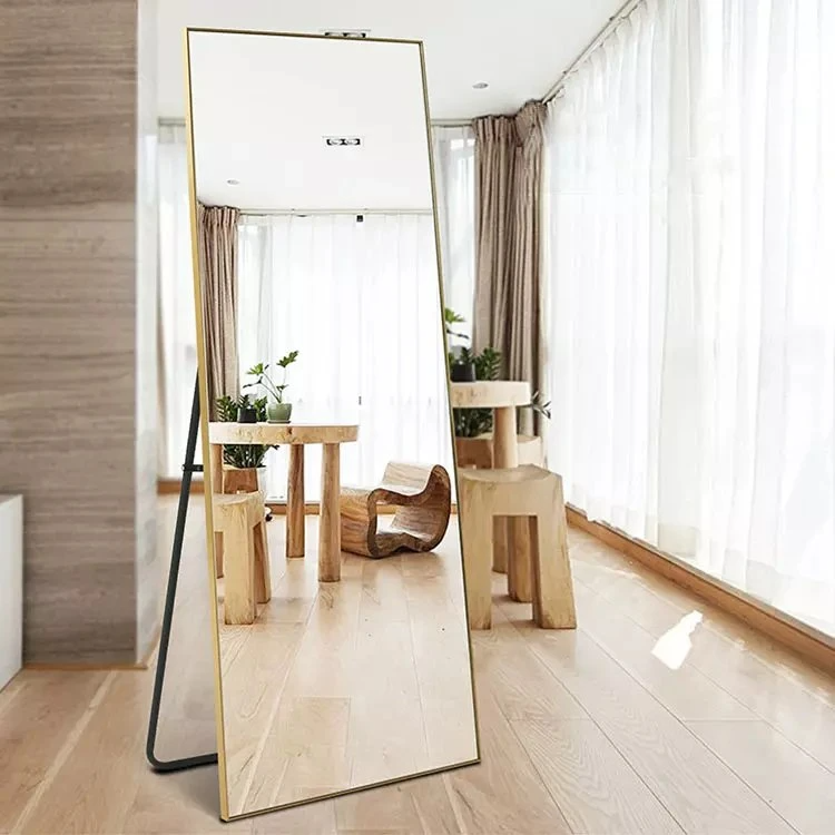 Art Home Hotel Decor Okrúhly Viactvar Hliník Kov Drevený rám 40 cm 50 cm Nástenné zrkadlo