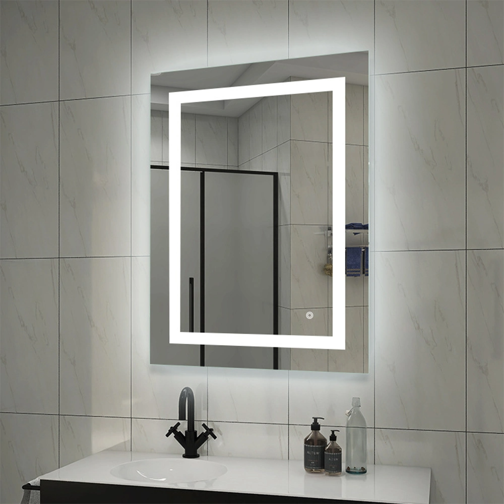 Kúpeľňa Inteligentné LED zrkadlo Osvetlené toaletný nábytok Dekoračný Nástenné sklenené zrkadlo Bluetooth Makeup Mirror Domáce dekorácie