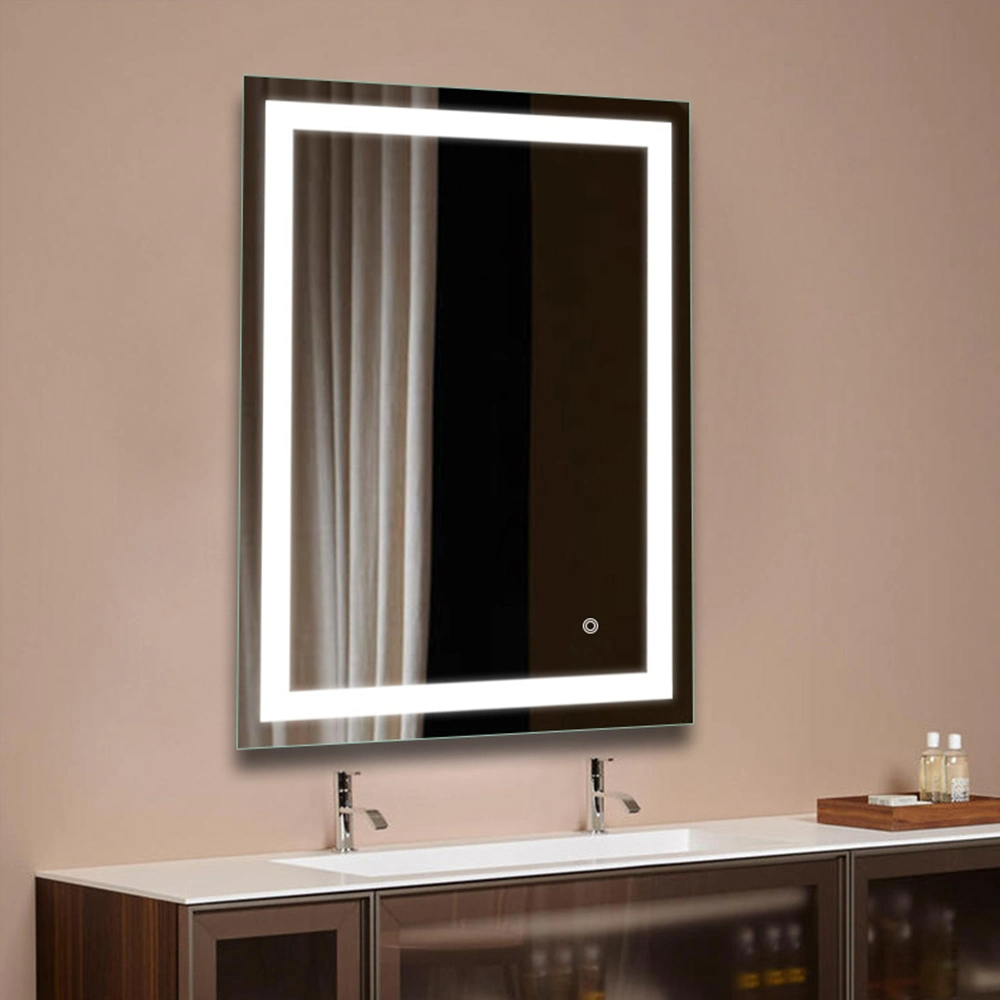 Kúpeľňa Inteligentné LED zrkadlo Osvetlené toaletný nábytok Dekoračný Nástenné sklenené zrkadlo Bluetooth Makeup Mirror Domáce dekorácie
