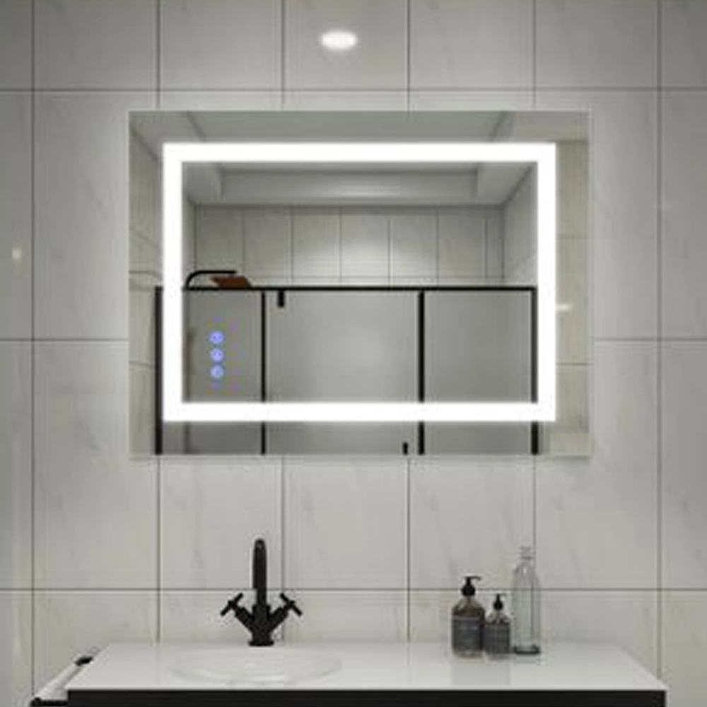 Kúpeľňa Inteligentné LED zrkadlo Osvetlené toaletný nábytok Dekoračný Nástenné sklenené zrkadlo Bluetooth Makeup Mirror Domáce dekorácie
