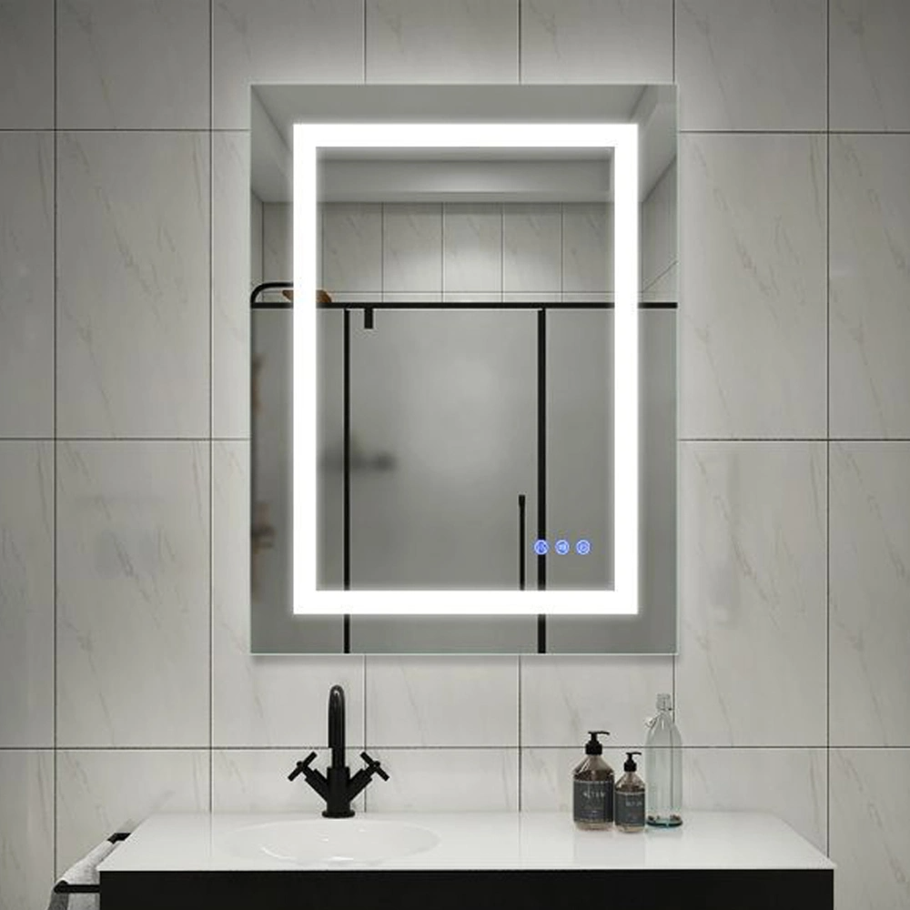 Kúpeľňa Inteligentné LED zrkadlo Osvetlené toaletný nábytok Dekoračný Nástenné sklenené zrkadlo Bluetooth Makeup Mirror Domáce dekorácie
