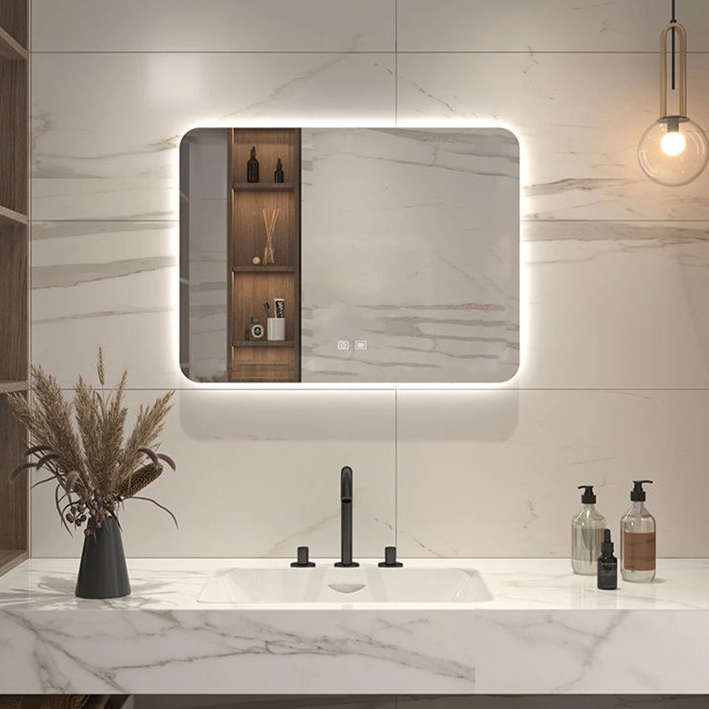 Európsky štandardný veľkoobchodný predaj v továrni Inteligentný moderný make-up Glass Home Decor Kúpeľňové zrkadlo