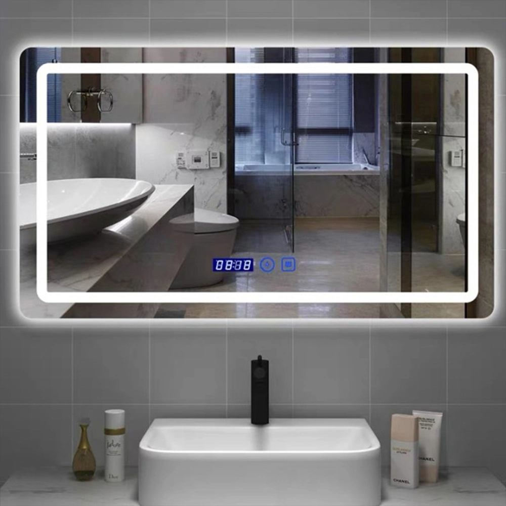 Veľkoobchod továrenského veľkoobchodu s dotykovým senzorom Domáce nástenné dekorácie Salónový nábytok Nástenný make-up LED Smart Home LED kúpeľňové zrkadlo s odhmlievaním a Bluetooth reproduktorom