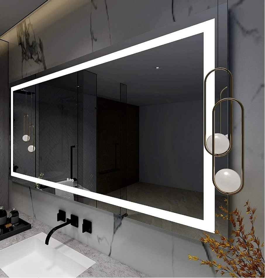 Veľkoobchod továrenského veľkoobchodu s dotykovým senzorom Domáce nástenné dekorácie Salónový nábytok Nástenný make-up LED Smart Home LED kúpeľňové zrkadlo s odhmlievaním a Bluetooth reproduktorom