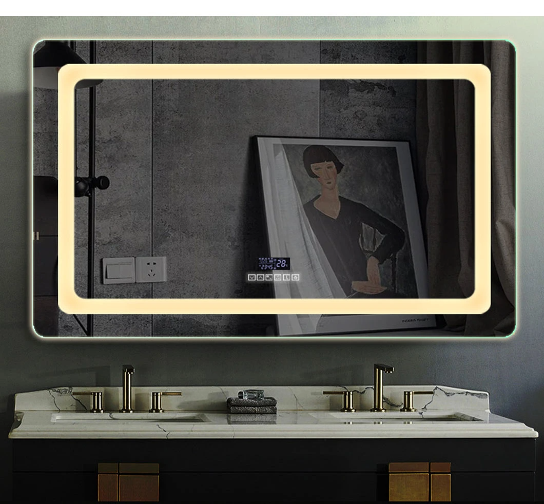 Hot Sale Defogger Rectangle Smart LED Kúpeľňové zrkadlo Dotyková obrazovka LED podsvietené zrkadlo