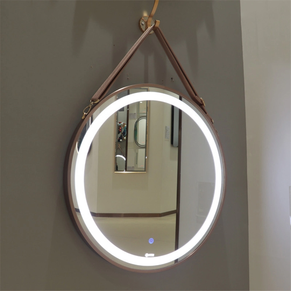 Chlapci v akcii Kúpeľňové zrkadlo 60 cm 80 cm Hotelové dekoratívne moderné okrúhle nástenné zrkadlo do kúpeľne proti zahmlievaniu s LED