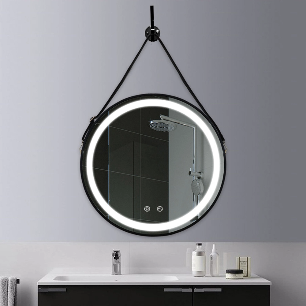 Chlapci v akcii Kúpeľňové zrkadlo 60 cm 80 cm Hotelové dekoratívne moderné okrúhle nástenné zrkadlo do kúpeľne proti zahmlievaniu s LED