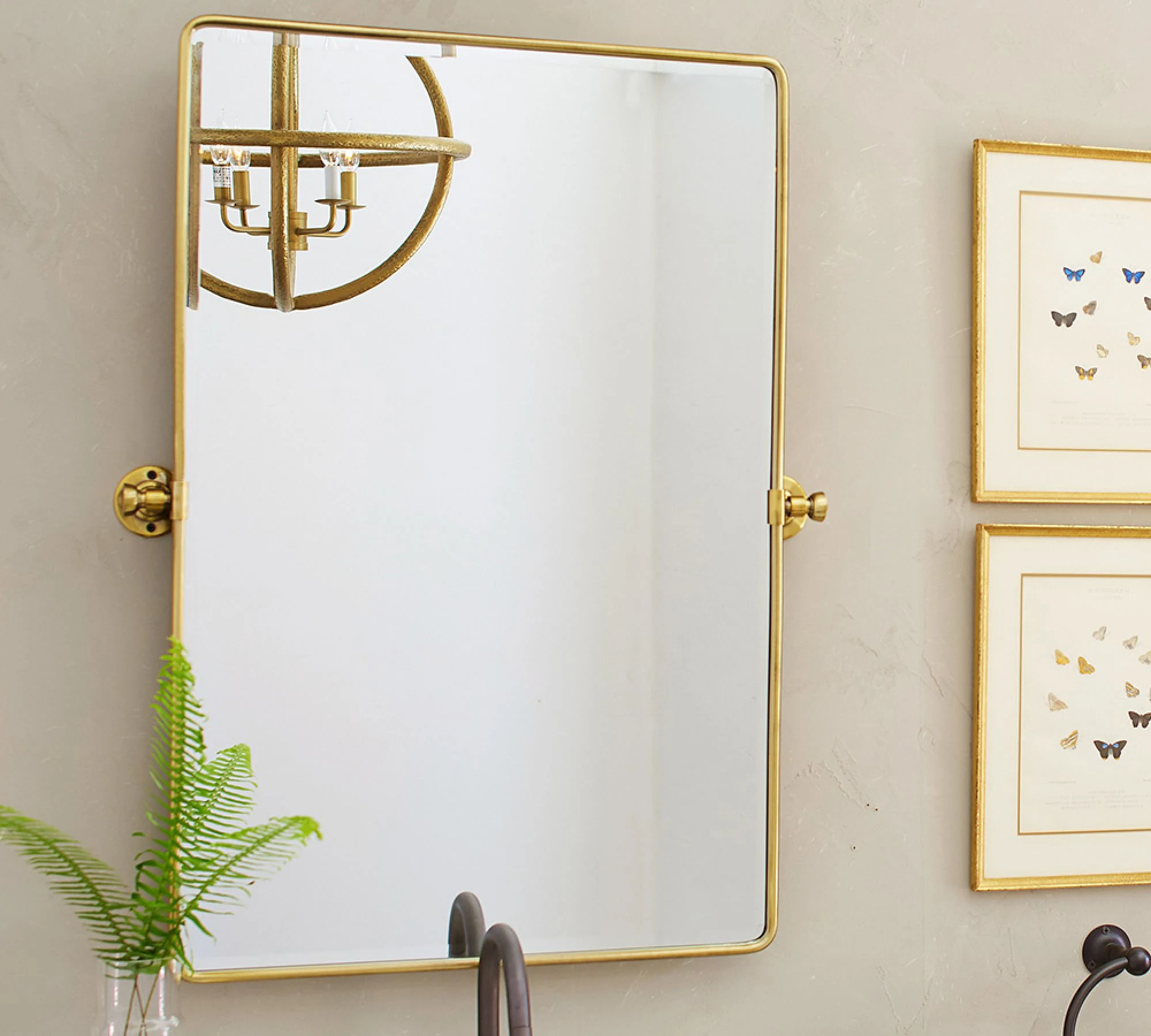Elegantná hotelová nástenná dekorácia Moderné luxusné toaletné zrkadlo Zrkadlo do kúpeľne na mieru